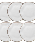 Conjunto 6 pratos Rasos em Porcelana
