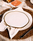 Conjunto 6 pratos Rasos em Porcelana