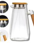 Jarra de Vidro Elegance 1,8L com Tampa de Bambu