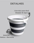 Kit Balde 10 litros e Cesto 26 litros Retrátil Práticos e Funcionais