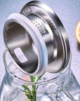Jarra de Vidro com Tampa em Inox - 1.7 litros
