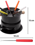 Kit Fondue Premium Preto 13 Peças