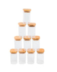 Conjunto 10 Potes Vidro Herméticos Quadrado Condimentos - 250ml - Casa Práticos e Funcionais