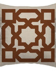 Kit 3 Capas de Almofada Abstrato Marrom em Linho 45x45cm - Casa Práticos e Funcionais