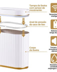 Lixeira Elegance Automática com Sensor Inteligente 7 litros - Casa Práticos e Funcionais