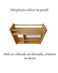 Organizador Gourmet em Madeira - Casa Práticos e Funcionais