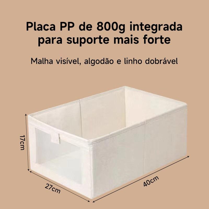 Caixa Organizadora de Roupas em Linho - Casa Práticos e Funcionais