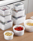 Kit 3 Potes Herméticos Organizadores para Geladeira - Casa Práticos e Funcionais