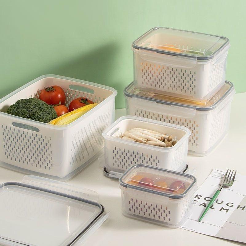 Kit 3 Potes Herméticos Organizadores para Geladeira - Casa Práticos e Funcionais