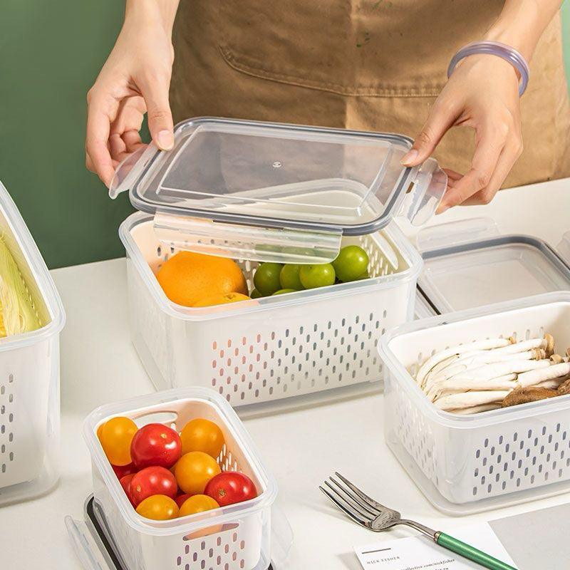 Kit 3 Potes Herméticos Organizadores para Geladeira - Casa Práticos e Funcionais