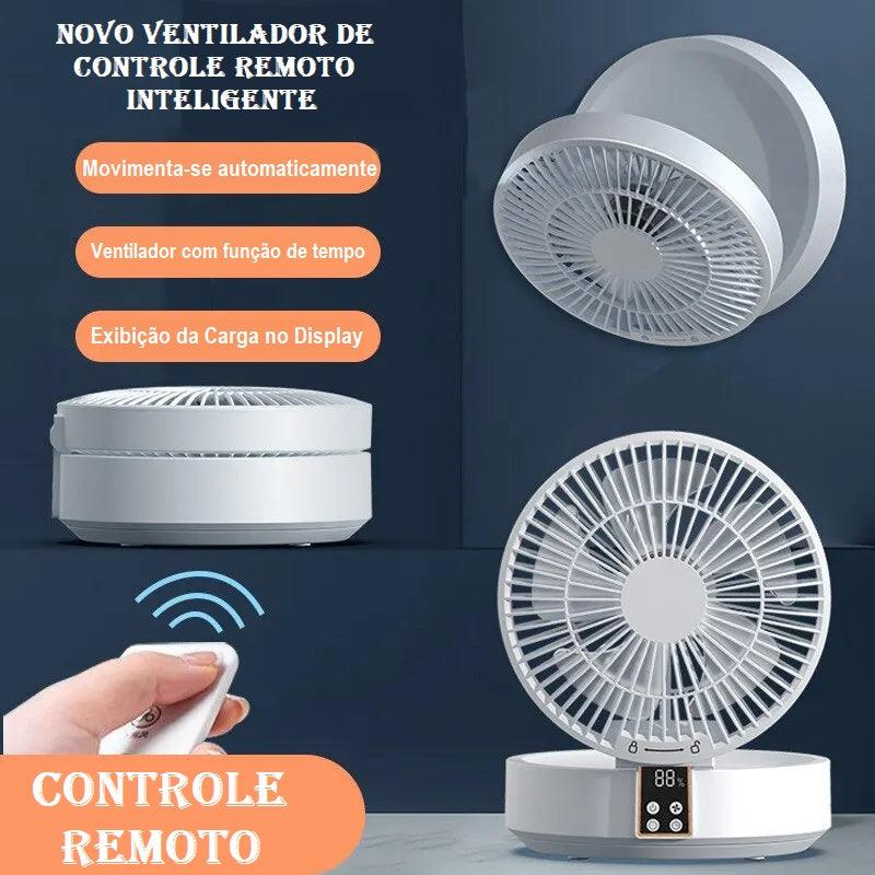 Ventilador Portátil Mesa e Parede com Controle Remoto - Casa Práticos e Funcionais